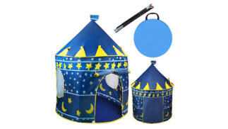 Carpa infantil con diseño de castillo