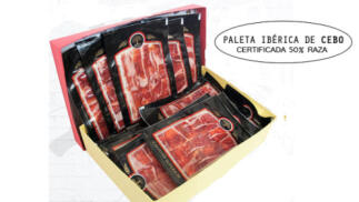 10 sobres de 120 gr paleta ibérica de cebo loncheada certificada 50%